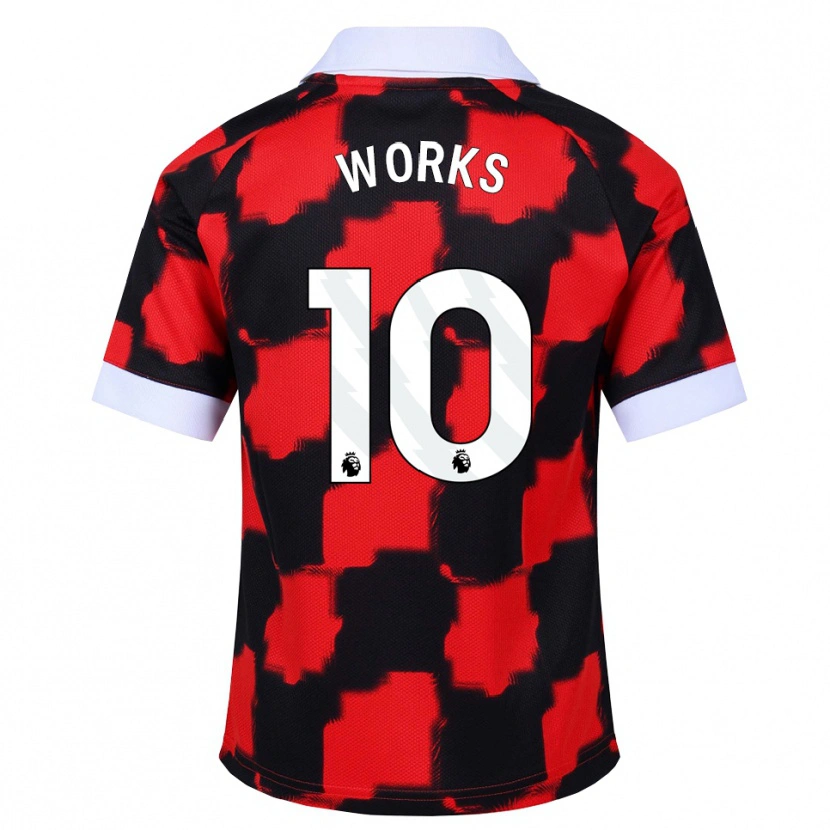 Danxen Enfant Maillot Terrell Works #10 Rouge Blanc Noir Tenues Extérieur 2026/27 T-Shirt
