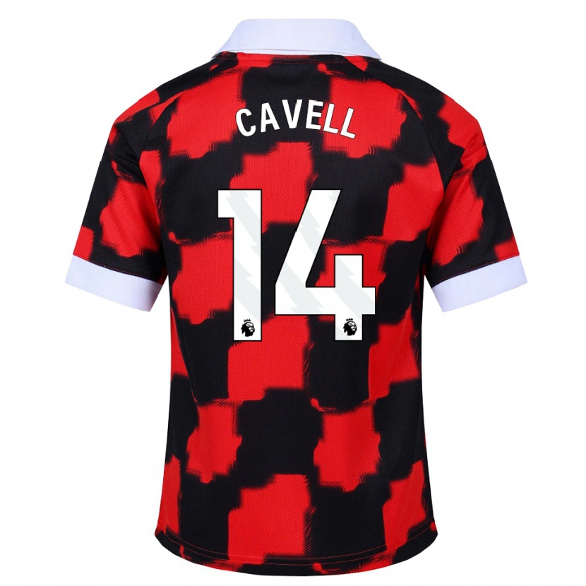 Danxen Enfant Maillot Tarrell Cavell #14 Rouge Blanc Noir Tenues Extérieur 2026/27 T-Shirt