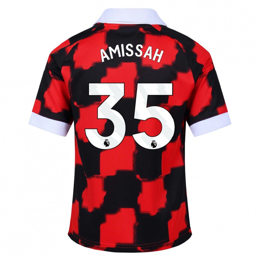 Danxen Enfant Maillot Sam Amissah #35 Rouge Blanc Noir Tenues Extérieur 2026/27 T-Shirt
