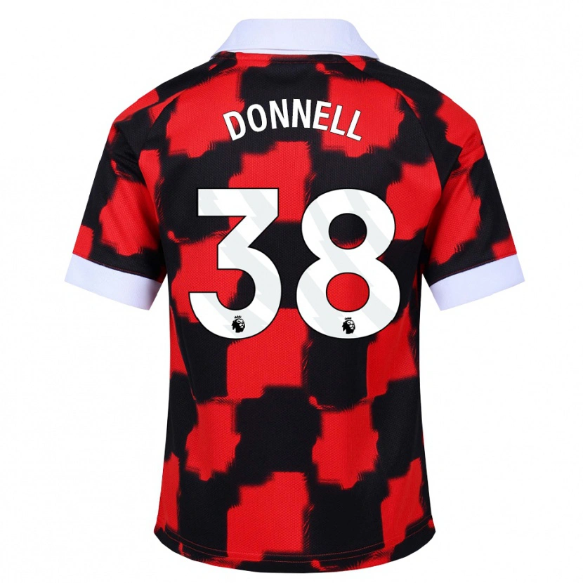 Danxen Enfant Maillot Chris Donnell #38 Rouge Blanc Noir Tenues Extérieur 2026/27 T-Shirt