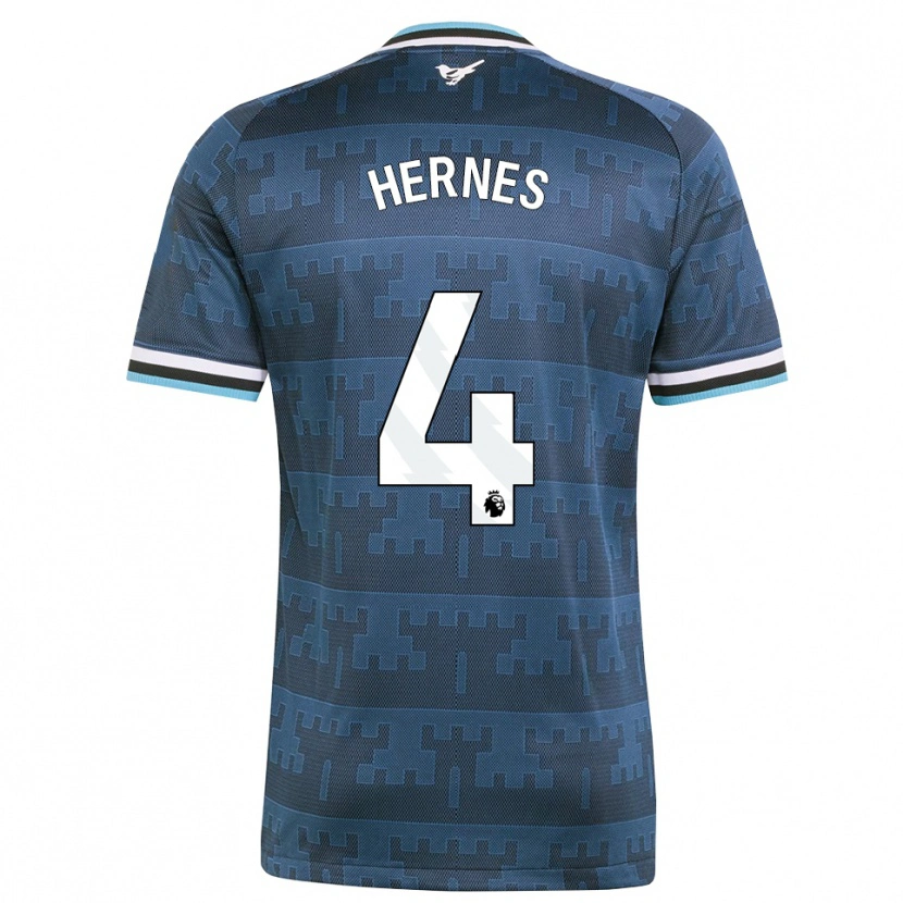 Danxen Enfant Maillot Travis Hernes #4 Jaune Noir Bleu Tenues Extérieur 2026/27 T-Shirt