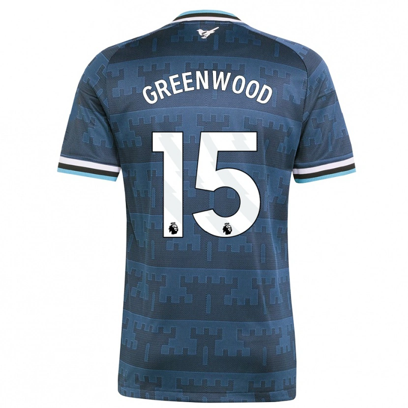 Danxen Enfant Maillot Hannah Greenwood #15 Jaune Noir Bleu Tenues Extérieur 2026/27 T-Shirt