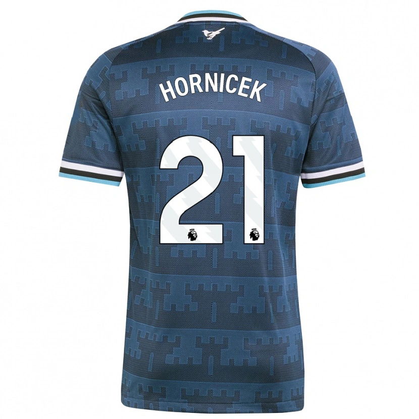 Danxen Enfant Maillot Lukas Hornicek #21 Jaune Noir Bleu Tenues Extérieur 2026/27 T-Shirt