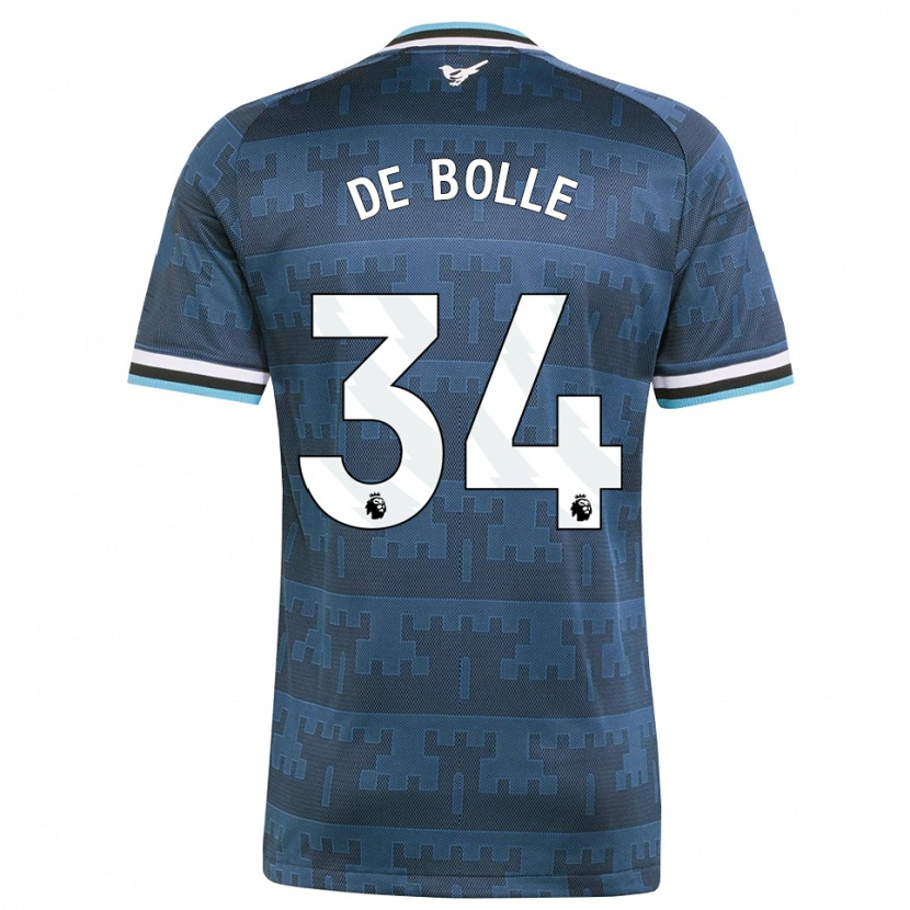 Danxen Enfant Maillot Lucas De Bolle #34 Jaune Noir Bleu Tenues Extérieur 2026/27 T-Shirt