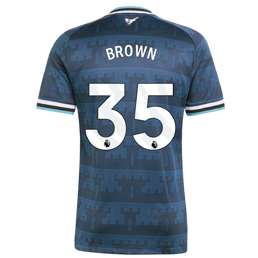 Danxen Enfant Maillot Will Brown #35 Jaune Noir Bleu Tenues Extérieur 2026/27 T-Shirt