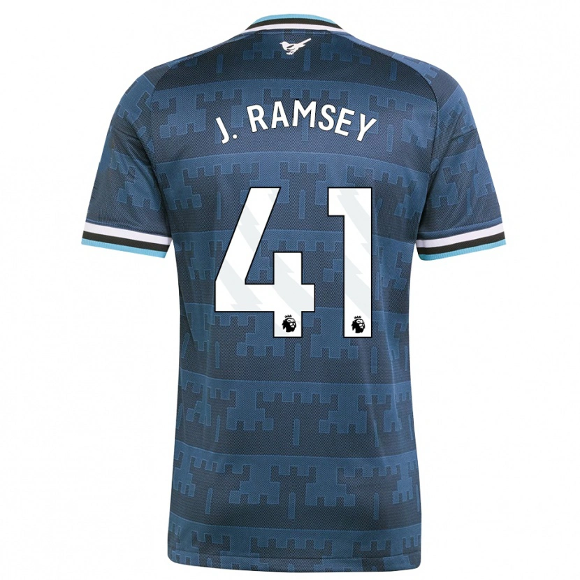 Danxen Enfant Maillot Jacob Ramsey #41 Jaune Noir Bleu Tenues Extérieur 2026/27 T-Shirt