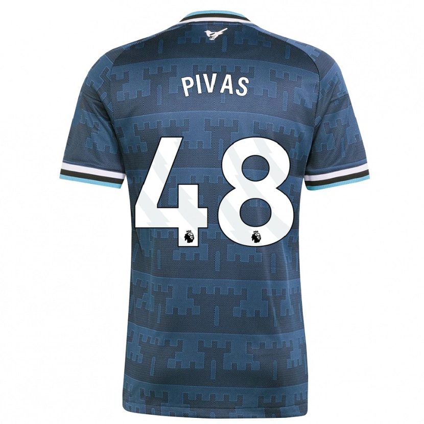 Danxen Enfant Maillot Miodrag Pivaš #48 Jaune Noir Bleu Tenues Extérieur 2026/27 T-Shirt