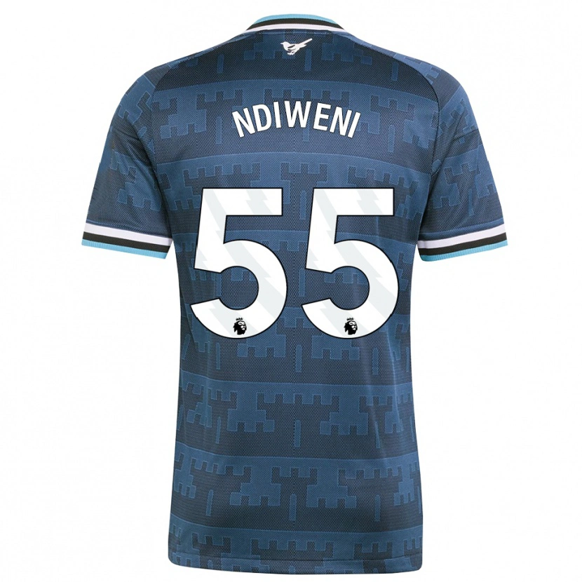 Danxen Enfant Maillot Michael Ndiweni #55 Jaune Noir Bleu Tenues Extérieur 2026/27 T-Shirt