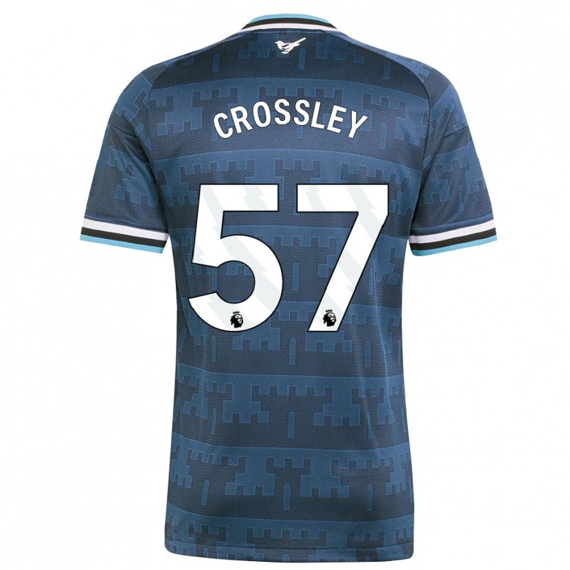 Danxen Enfant Maillot Kyle Crossley #57 Jaune Noir Bleu Tenues Extérieur 2026/27 T-Shirt