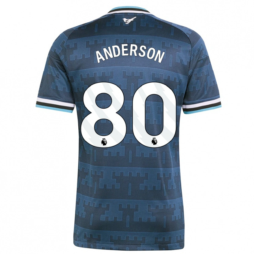 Danxen Enfant Maillot Will Anderson #80 Jaune Noir Bleu Tenues Extérieur 2026/27 T-Shirt
