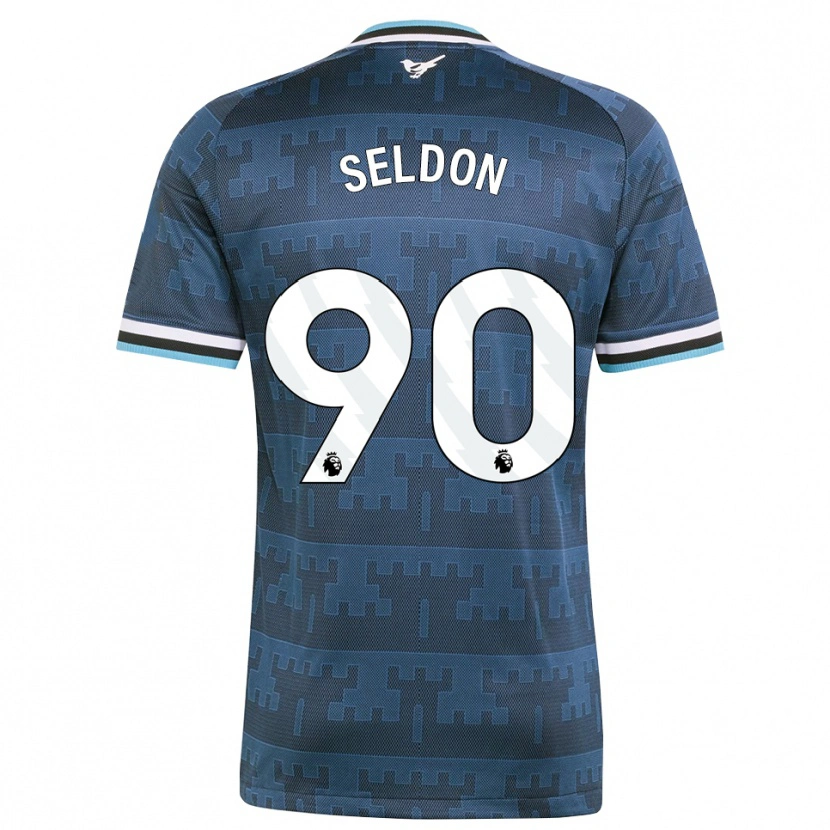 Danxen Enfant Maillot Alfie Seldon #90 Jaune Noir Bleu Tenues Extérieur 2026/27 T-Shirt