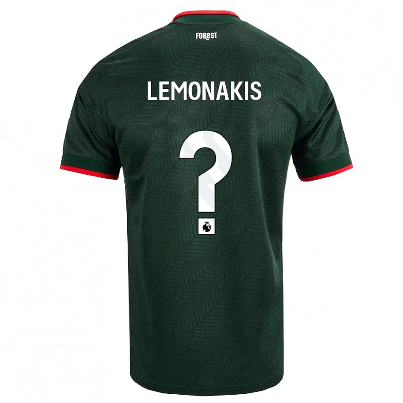 Danxen Enfant Maillot Georgios Lemonakis #0 Vert Foncé Rouge Tenues Extérieur 2026/27 T-Shirt