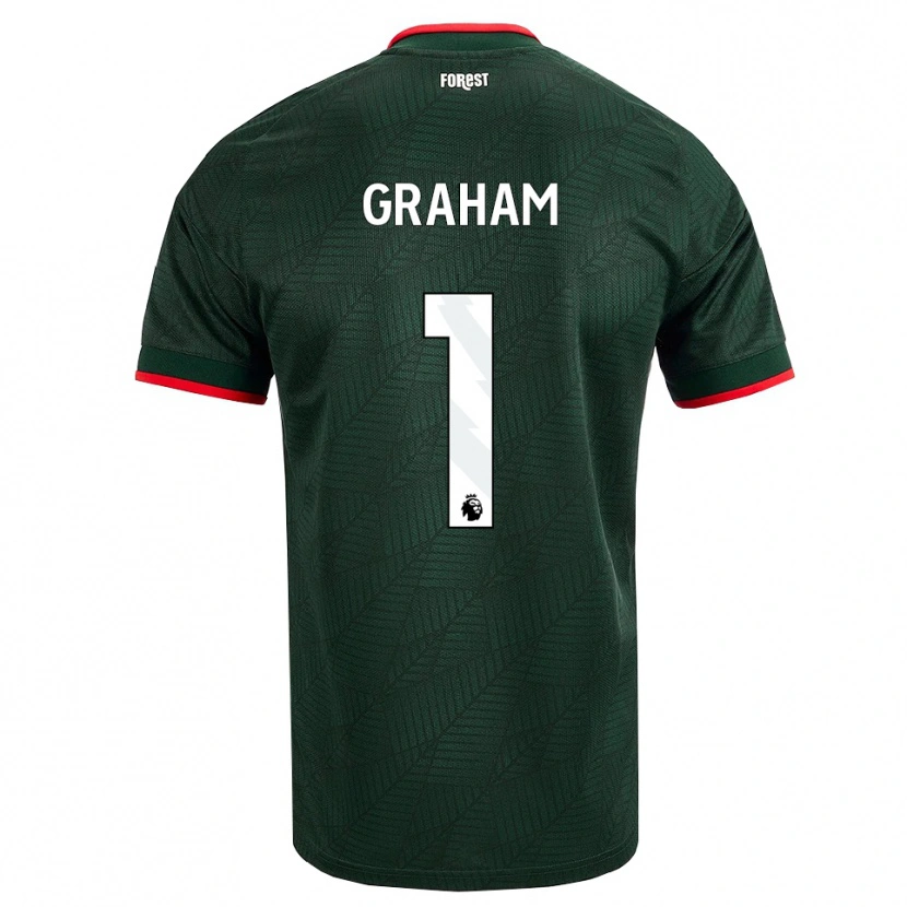 Danxen Enfant Maillot Ally Graham #1 Vert Foncé Rouge Tenues Extérieur 2026/27 T-Shirt