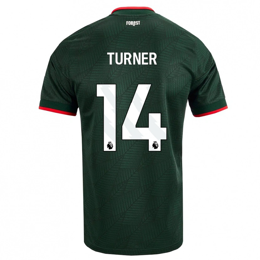 Danxen Enfant Maillot Luca Turner #14 Vert Foncé Rouge Tenues Extérieur 2026/27 T-Shirt