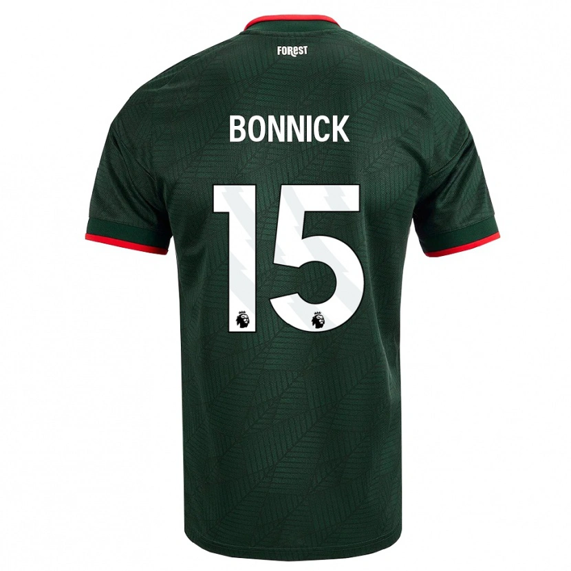 Danxen Enfant Maillot Azae Bonnick #15 Vert Foncé Rouge Tenues Extérieur 2026/27 T-Shirt