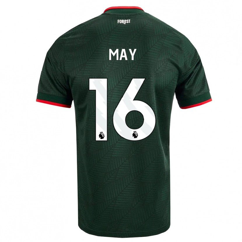 Danxen Enfant Maillot Brandon May #16 Vert Foncé Rouge Tenues Extérieur 2026/27 T-Shirt