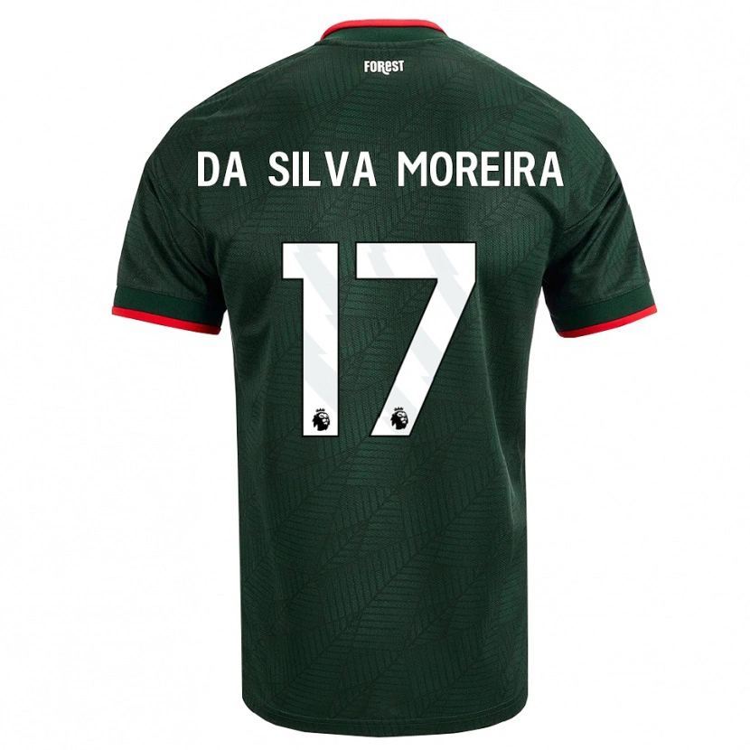 Danxen Enfant Maillot Eric Da Silva Moreira #17 Vert Foncé Rouge Tenues Extérieur 2026/27 T-Shirt