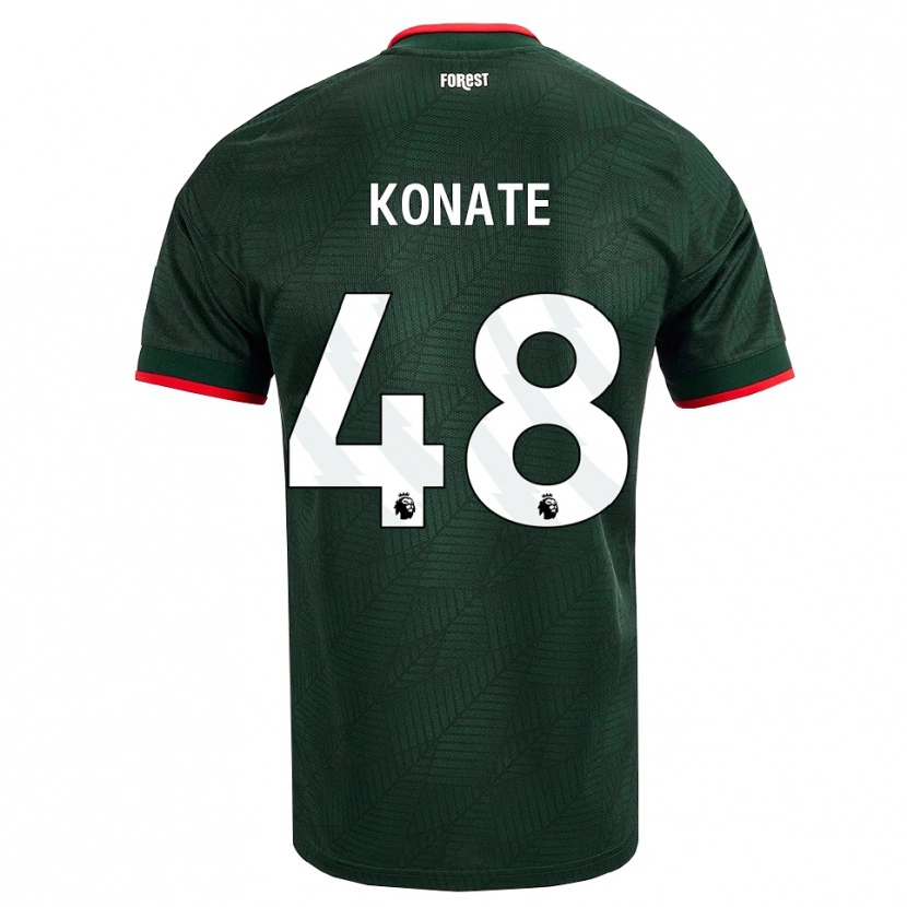 Danxen Enfant Maillot Ateef Konaté #48 Vert Foncé Rouge Tenues Extérieur 2026/27 T-Shirt