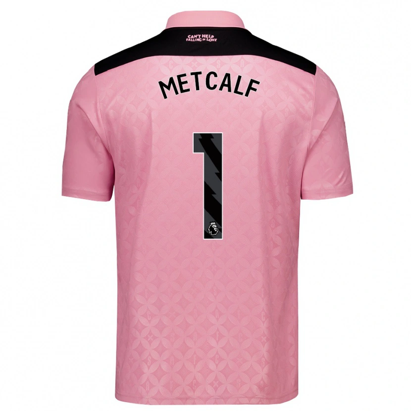 Danxen Enfant Maillot Ben Metcalf #1 Lightpink Noir Tenues Extérieur 2026/27 T-Shirt
