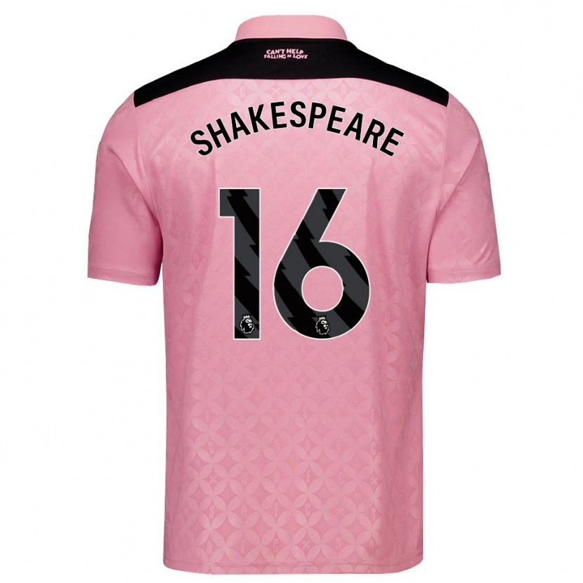 Danxen Enfant Maillot Caleb Shakespeare #16 Lightpink Noir Tenues Extérieur 2026/27 T-Shirt