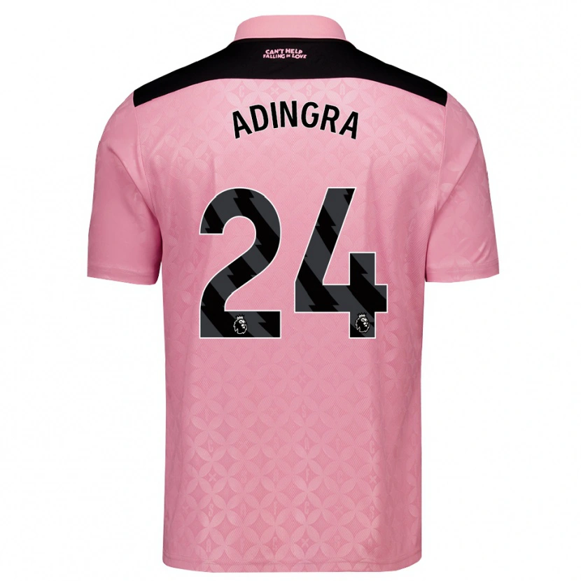 Danxen Enfant Maillot Simon Adingra #24 Lightpink Noir Tenues Extérieur 2026/27 T-Shirt