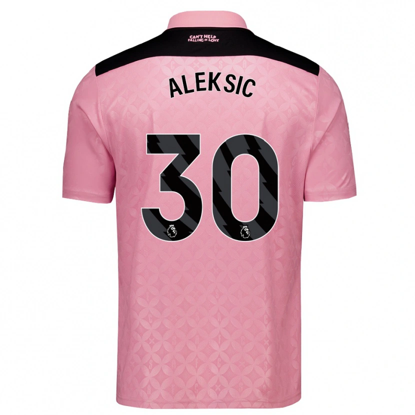 Danxen Enfant Maillot Milan Aleksic #30 Lightpink Noir Tenues Extérieur 2026/27 T-Shirt