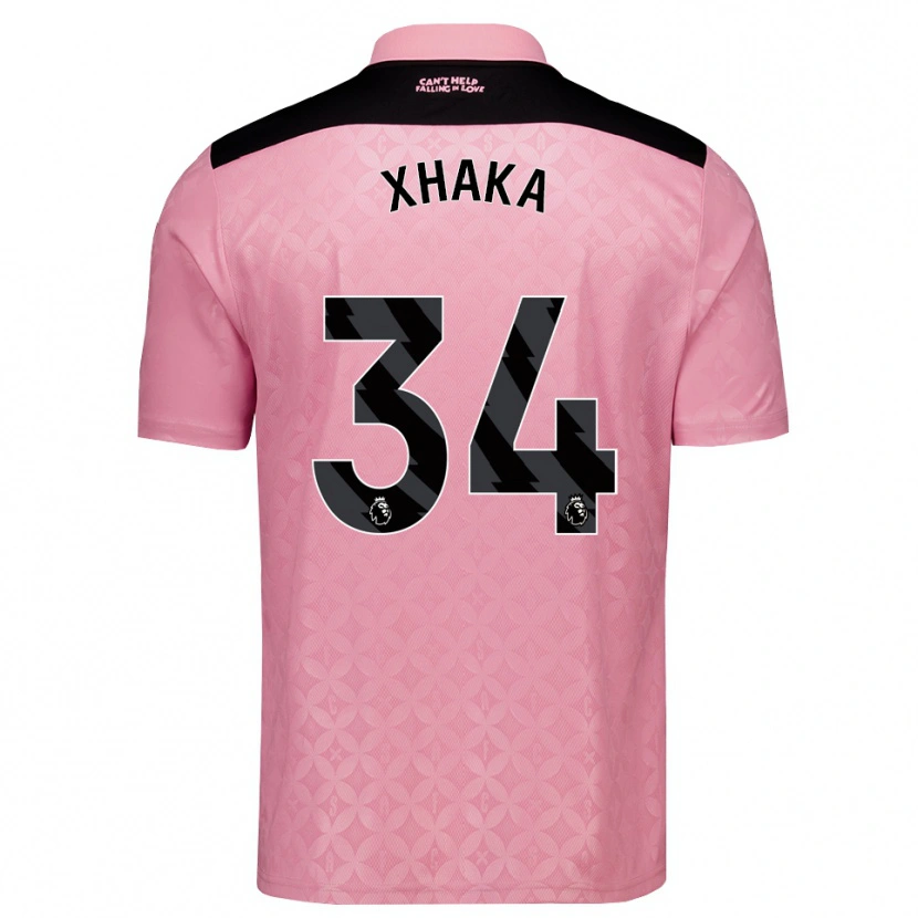 Danxen Enfant Maillot Granit Xhaka #34 Lightpink Noir Tenues Extérieur 2026/27 T-Shirt