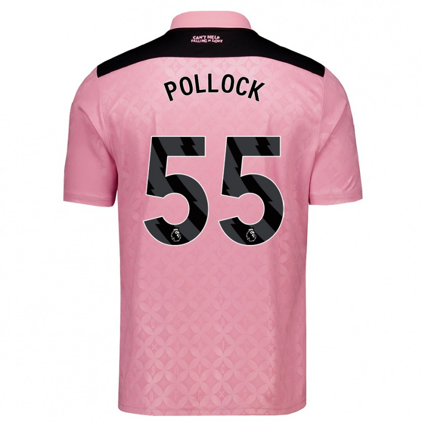 Danxen Enfant Maillot Alfie Pollock #55 Lightpink Noir Tenues Extérieur 2026/27 T-Shirt