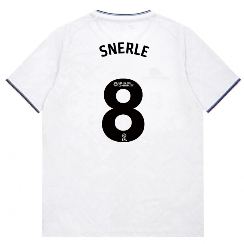 Danxen Enfant Maillot Emma Snerle #8 Bourgogne Blanc Tenues Extérieur 2026/27 T-Shirt