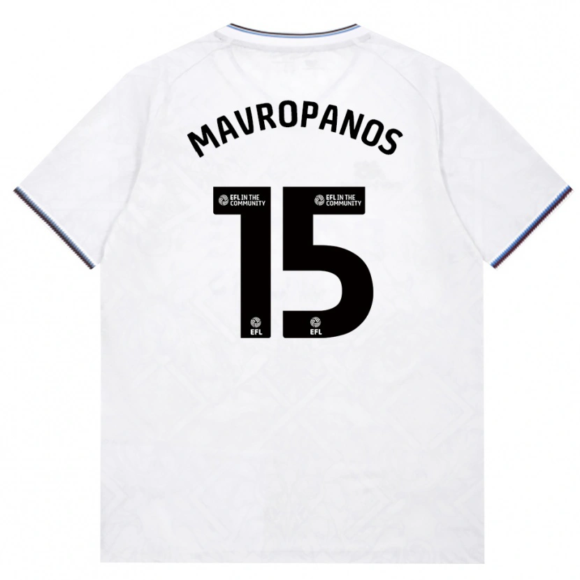 Danxen Enfant Maillot Konstantinos Mavropanos #15 Bourgogne Blanc Tenues Extérieur 2026/27 T-Shirt