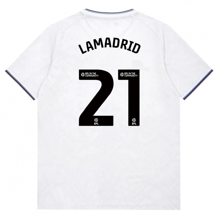 Danxen Enfant Maillot Keiber Lamadrid #21 Bourgogne Blanc Tenues Extérieur 2026/27 T-Shirt