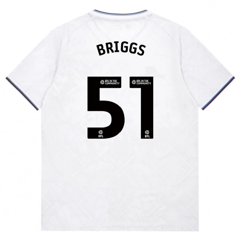 Danxen Enfant Maillot Josh Briggs #51 Bourgogne Blanc Tenues Extérieur 2026/27 T-Shirt