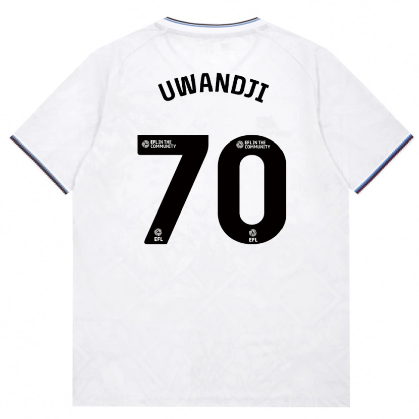Danxen Enfant Maillot Blaise Uwandji #70 Bourgogne Blanc Tenues Extérieur 2026/27 T-Shirt