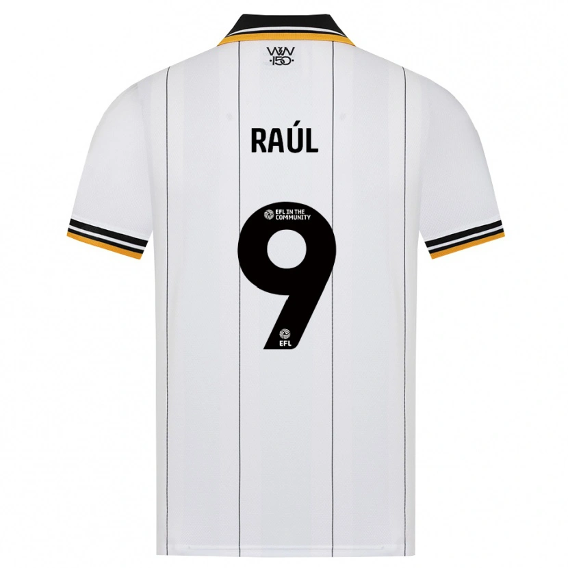 Danxen Enfant Maillot Raul Jimenez #9 Orange Noir Blanc Tenues Extérieur 2026/27 T-Shirt