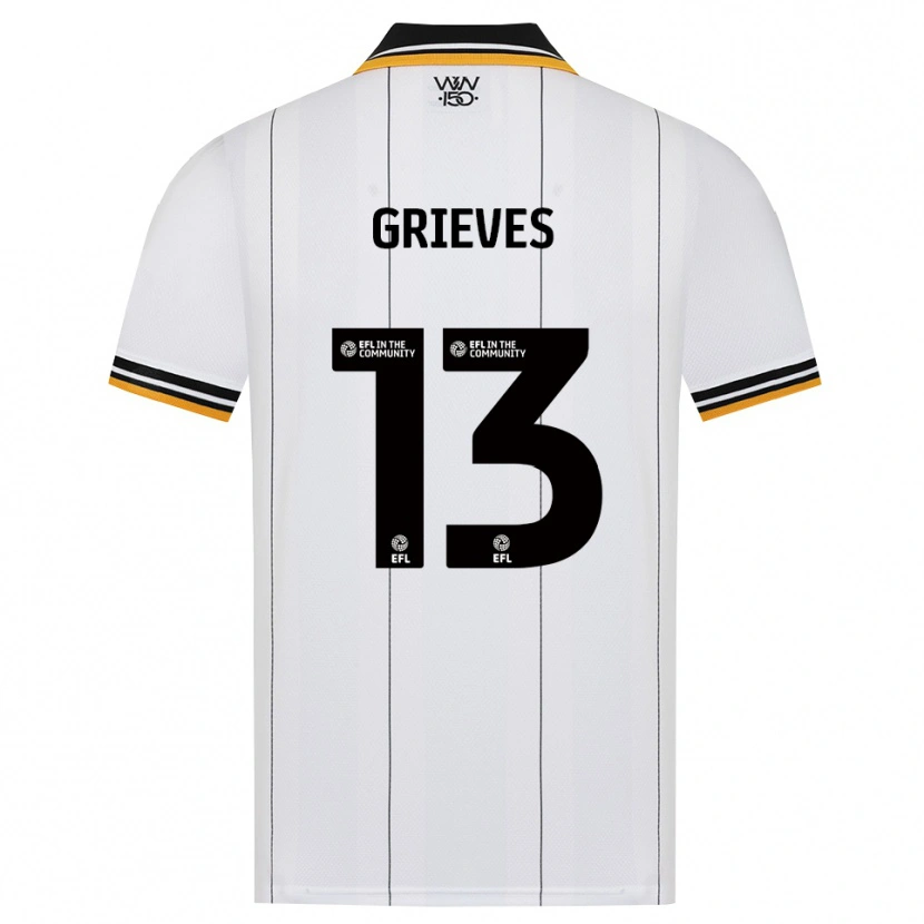 Danxen Enfant Maillot Xander Grieves #13 Orange Noir Blanc Tenues Extérieur 2026/27 T-Shirt
