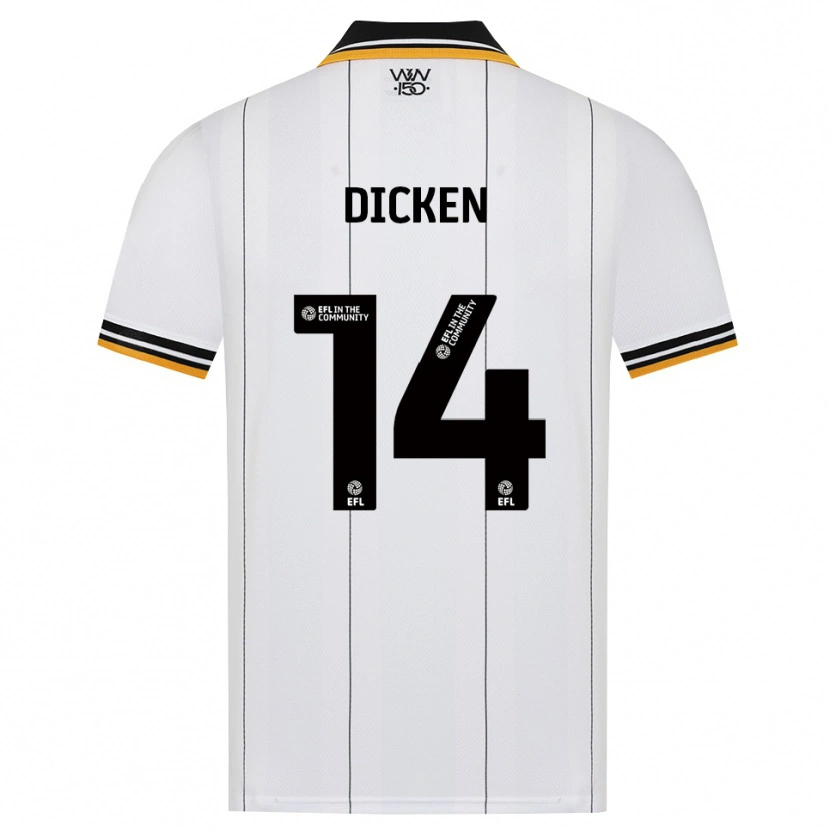 Danxen Enfant Maillot Amy Dicken #14 Orange Noir Blanc Tenues Extérieur 2026/27 T-Shirt