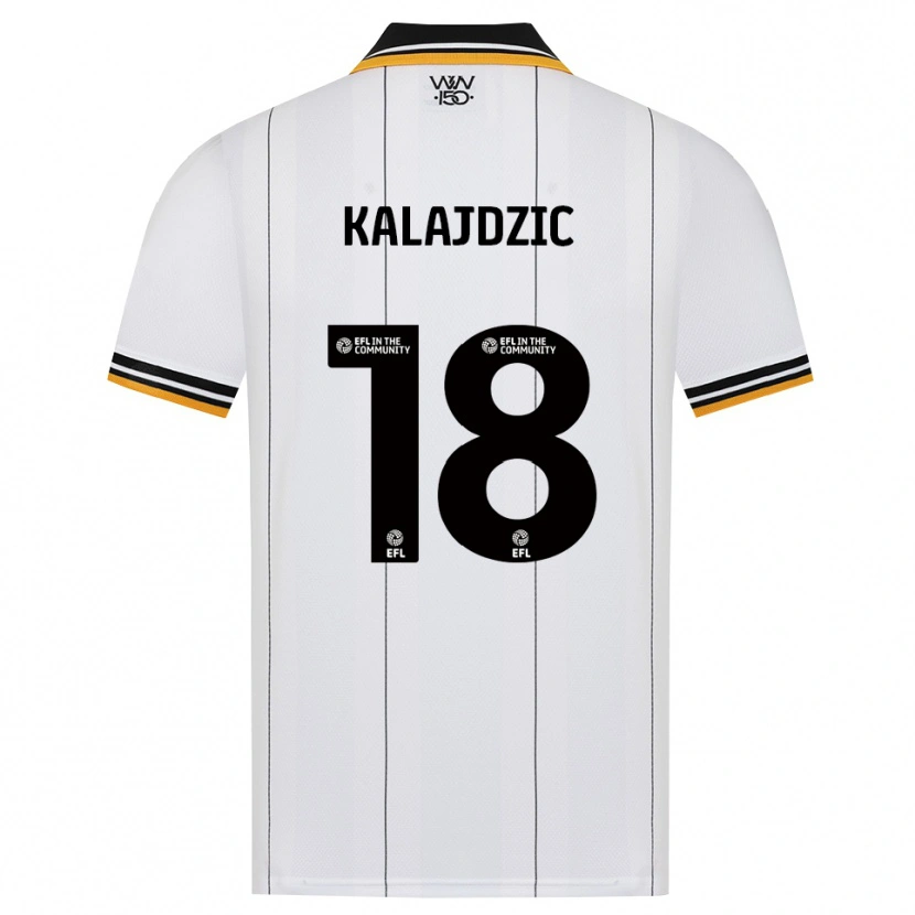 Danxen Enfant Maillot Sasa Kalajdzic #18 Orange Noir Blanc Tenues Extérieur 2026/27 T-Shirt