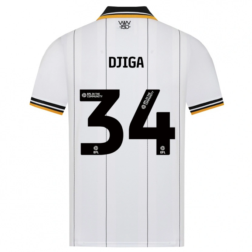 Danxen Enfant Maillot Nasser Djiga #34 Orange Noir Blanc Tenues Extérieur 2026/27 T-Shirt