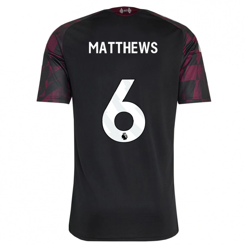Danxen Enfant Maillot Jasmine Matthews #6 Noir Blanc Violet Troisieme 2026/27 T-Shirt