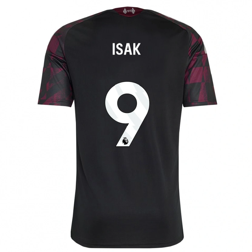 Danxen Enfant Maillot Alexander Isak #9 Noir Blanc Violet Troisieme 2026/27 T-Shirt