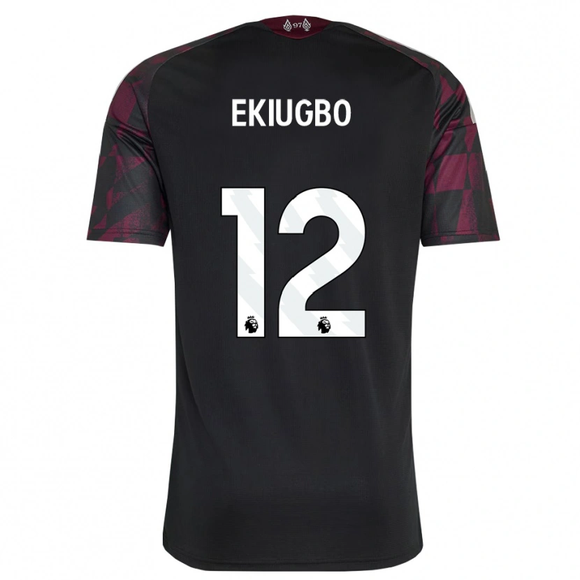 Danxen Enfant Maillot Shadrach Ekiugbo #12 Noir Blanc Violet Troisieme 2026/27 T-Shirt