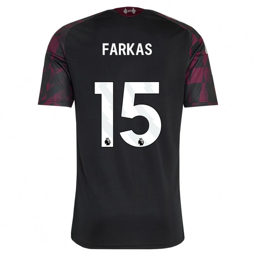Danxen Enfant Maillot Erik Farkas #15 Noir Blanc Violet Troisieme 2026/27 T-Shirt