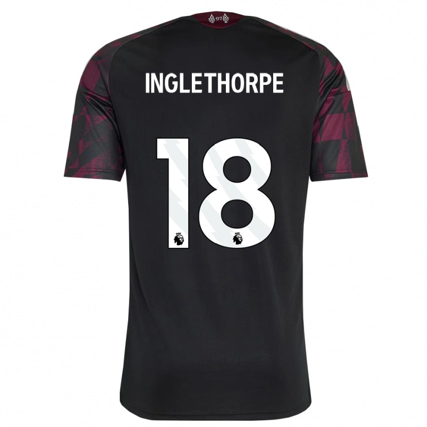 Danxen Enfant Maillot Finn Inglethorpe #18 Noir Blanc Violet Troisieme 2026/27 T-Shirt