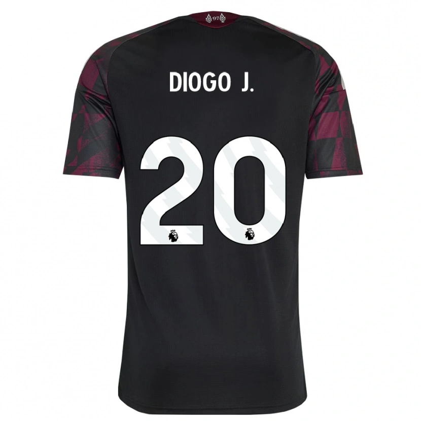 Danxen Enfant Maillot Diogo Jota #20 Noir Blanc Violet Troisieme 2026/27 T-Shirt