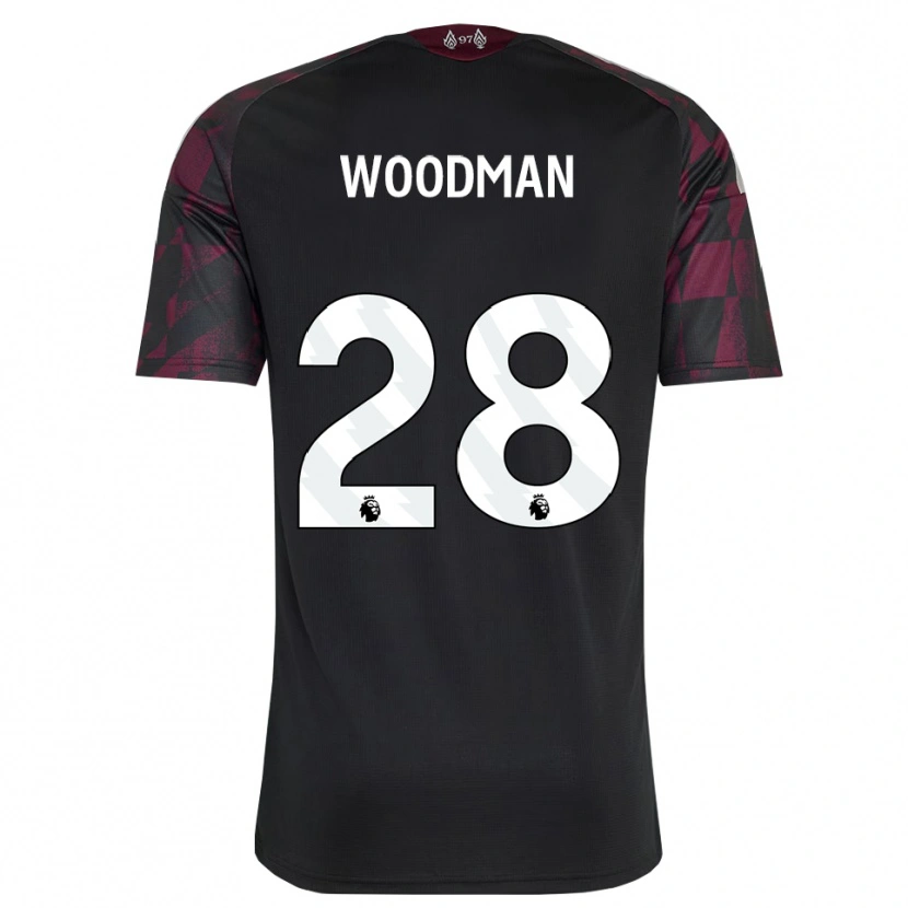 Danxen Enfant Maillot Freddie Woodman #28 Noir Blanc Violet Troisieme 2026/27 T-Shirt