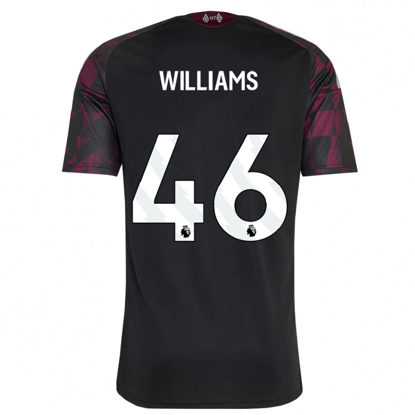 Danxen Enfant Maillot Rhys Williams #46 Noir Blanc Violet Troisieme 2026/27 T-Shirt