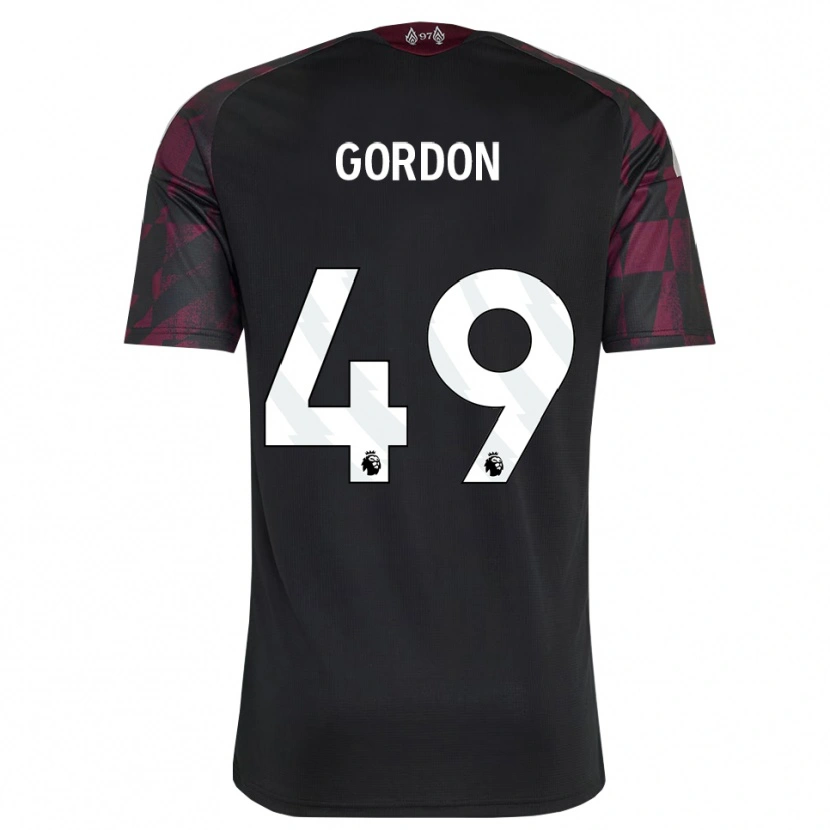 Danxen Enfant Maillot Kaide Gordon #49 Noir Blanc Violet Troisieme 2026/27 T-Shirt