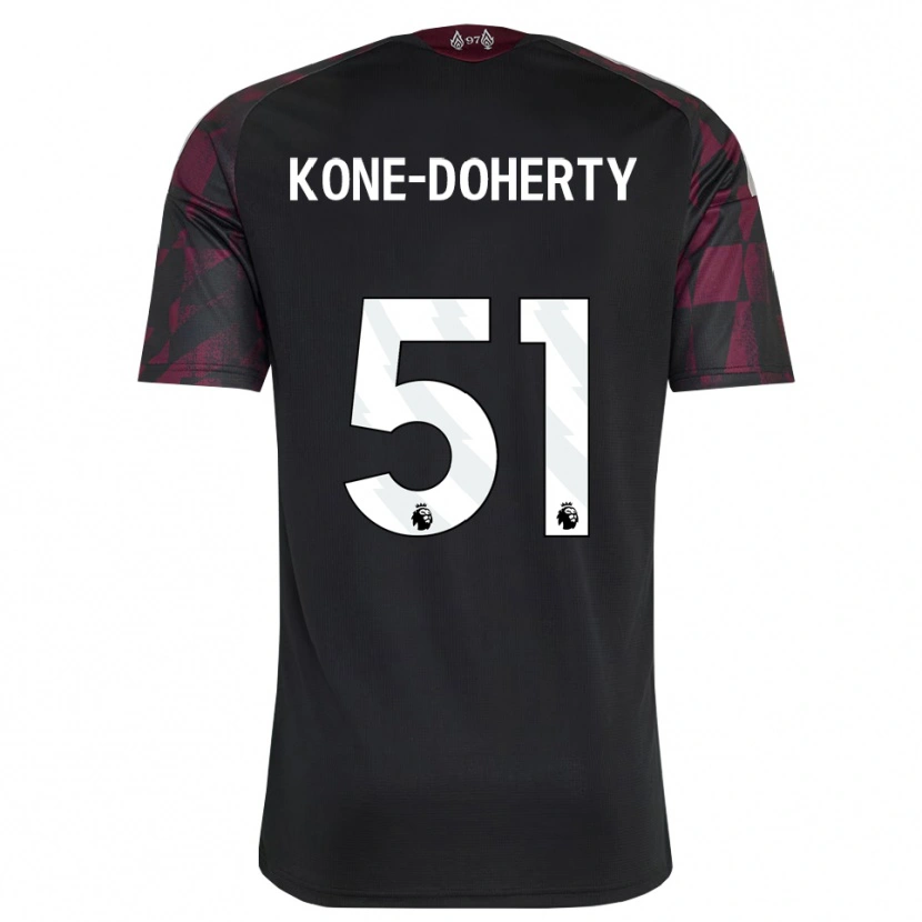 Danxen Enfant Maillot Trent Kone-Doherty #51 Noir Blanc Violet Troisieme 2026/27 T-Shirt