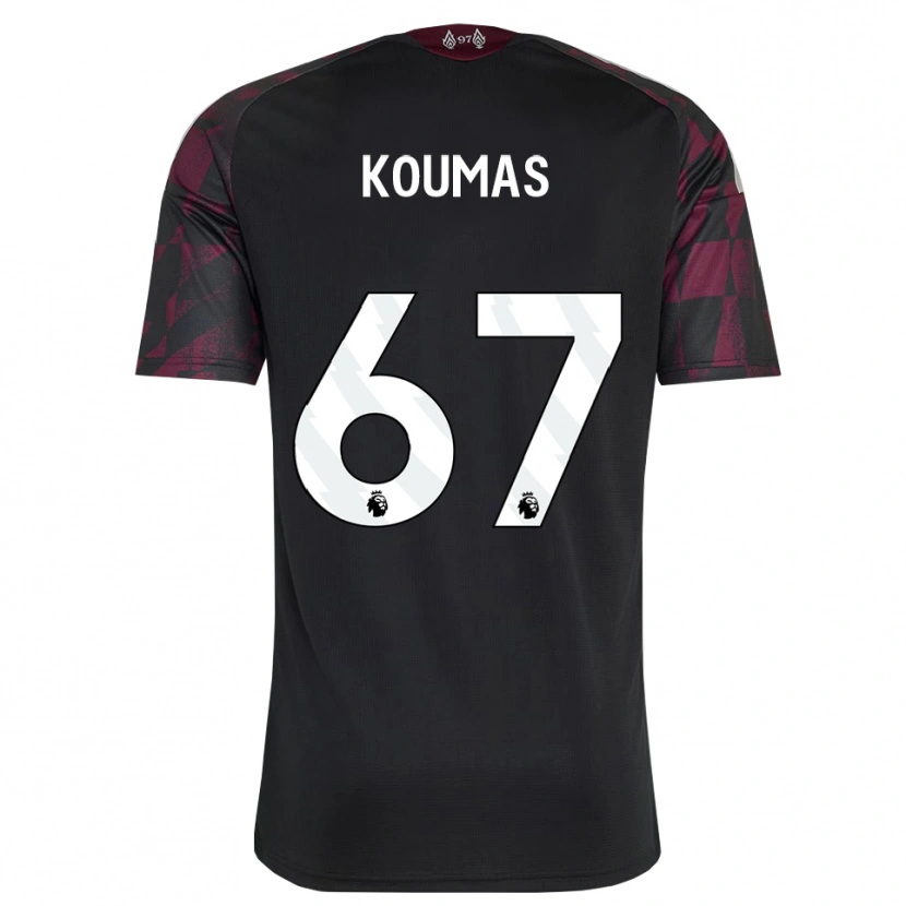 Danxen Enfant Maillot Lewis Koumas #67 Noir Blanc Violet Troisieme 2026/27 T-Shirt