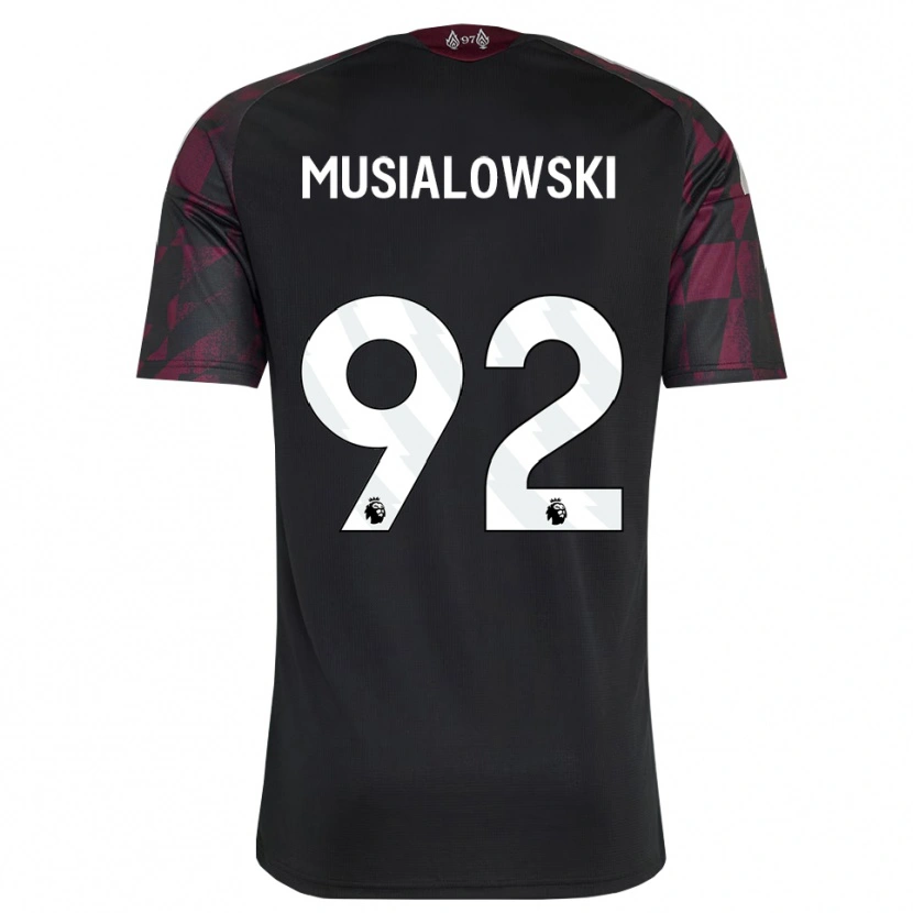 Danxen Enfant Maillot Mateusz Musialowski #92 Noir Blanc Violet Troisieme 2026/27 T-Shirt
